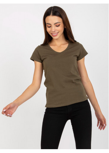 Khaki zelené basic tričko