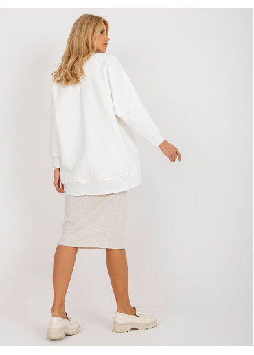 Smotanovo biela mikinová tunika