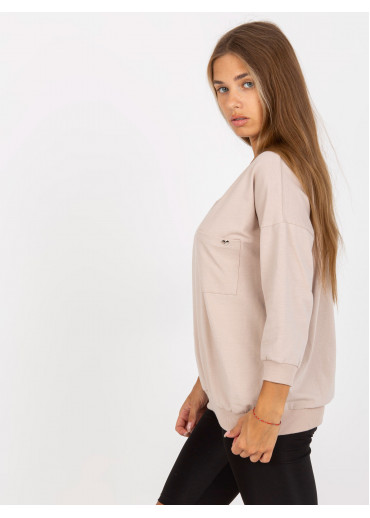 Béžovo hnedá mikina