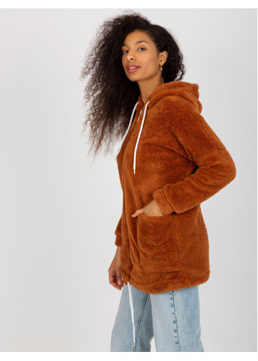 Hnedá mikina s kapucňou