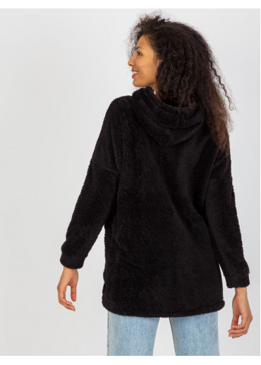 Čierna mikina s kapucňou