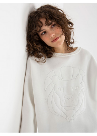 Smotanovo biela mikina lev