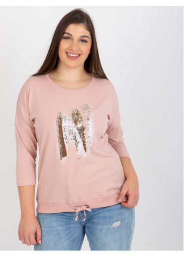 Púdrovo ružové tričko s potlačou