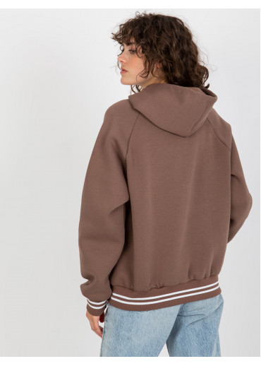 Hnedá mikina s kapucňou
