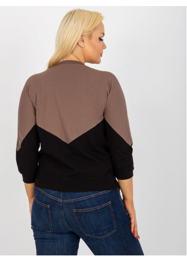 Hnedé dvojfarebné tričko