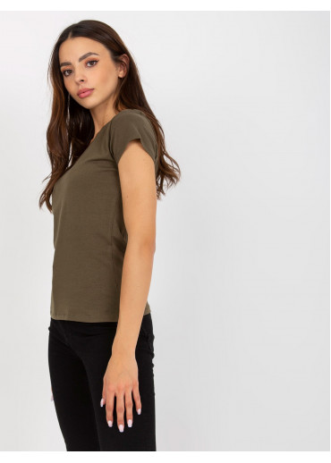 Khaki zelené basic tričko