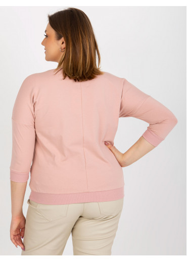 Púdrovo ružové tričko s nápisom