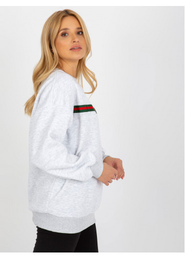 Svetlosivá dámska oversize mikina