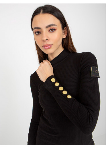 Čierny úpletový polorolák