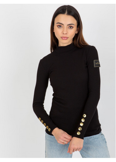 Čierny úpletový polorolák