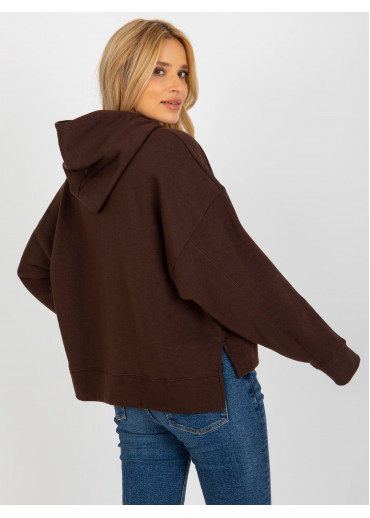 Hnedá mikina s kapucňou