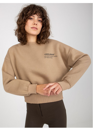 Béžovo hnedá mikina