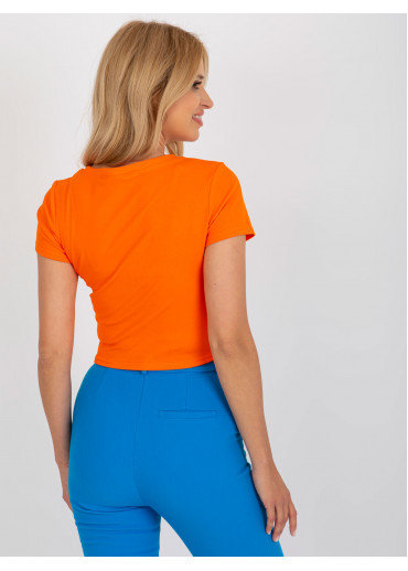 Oranžové crop top tričko