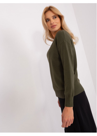 Khaki zelený dámsky sveter