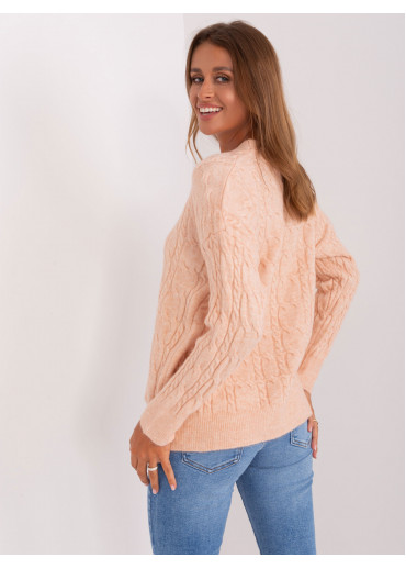 Broskyňovo ružový pulóver
