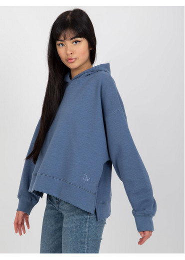 Modrá mikina s kapucňou