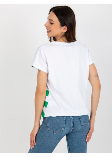 Neónovo zelené tričko pruhy