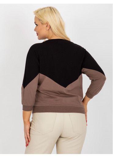 Čierne dvojfarebné tričko