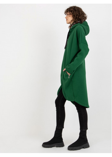 Tmavozelená dlhá mikina