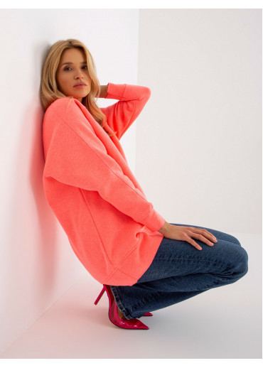 Neónovo ružová mikinová tunika