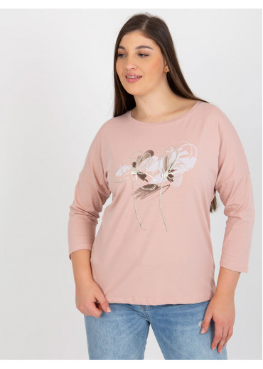 Púdrovo ružové tričko s potlačou