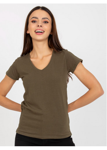 Khaki zelené basic tričko