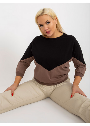 Čierne dvojfarebné tričko