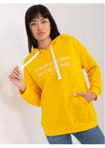 Žltá mikina s kapucňou