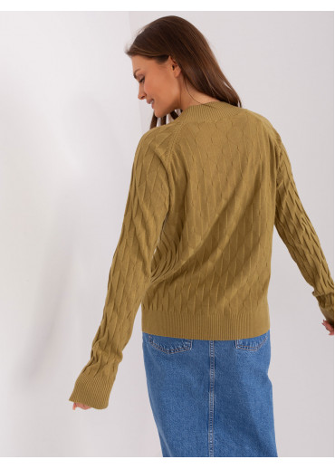 Olivovo zelený pulóver