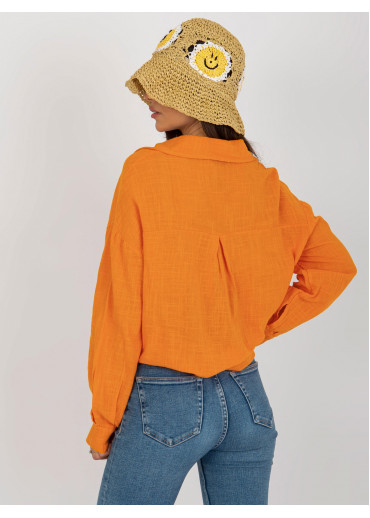 Oranžová predĺžená košeľa