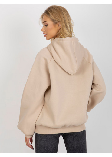 Béžovo hnedá mikina s kapucňou