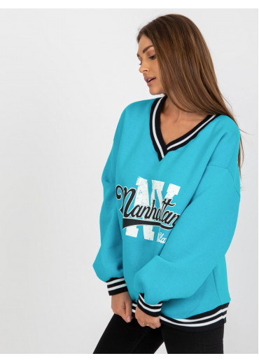 Svetlomodrá mikina s potlačou