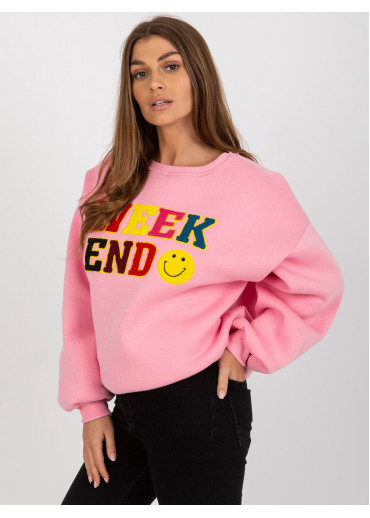 Ružová basic mikina