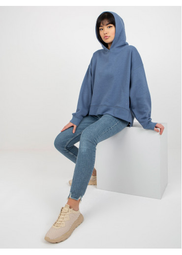 Modrá mikina s kapucňou