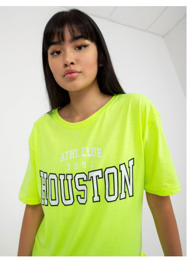 Žlté basic tričko s potlačou