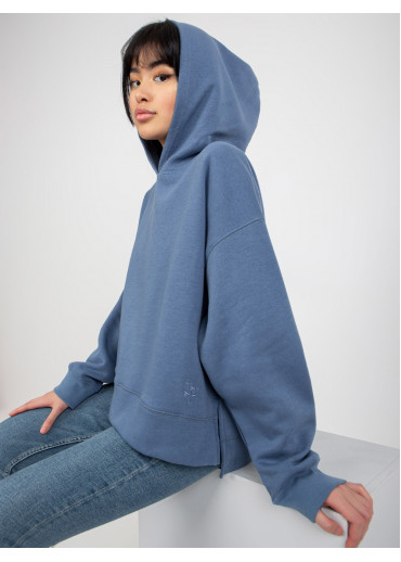 Modrá mikina s kapucňou