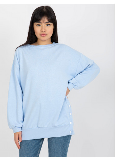 Svetlomodrá predĺžená mikina