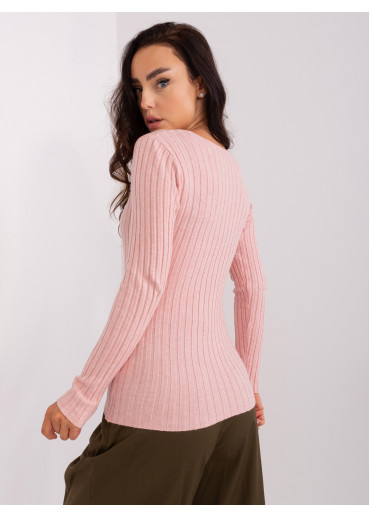 Púdrovo ružové tričko s dlhým rukávom