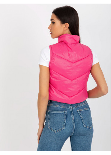 Tmavopúdrovo ružová prešívaná vesta