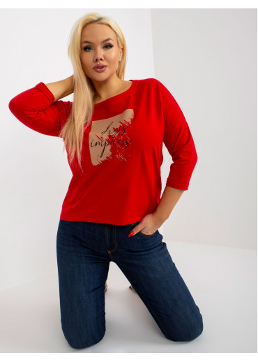 Červené tričko s potlačou