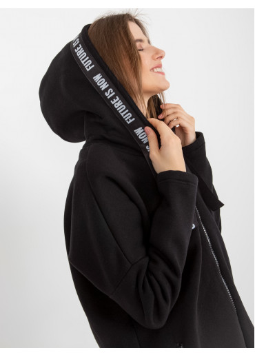 Čierna dlhá mikina