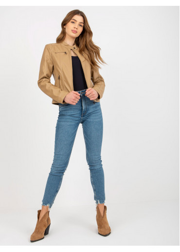 Hnedá koženková bunda