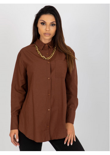 Hnedá dámska košeľa