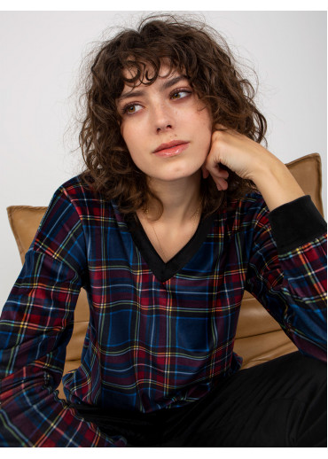 Modrá velúrová súprava