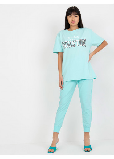 Svetlozelené basic tričko s potlačou