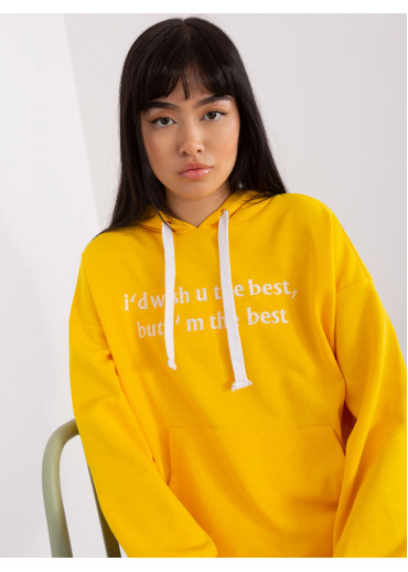 Žltá mikina s kapucňou