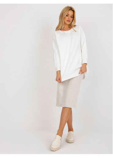 Smotanovo biela mikinová tunika