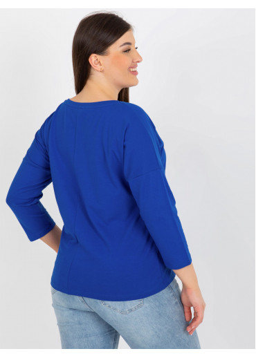 Modré tričko s potlačou