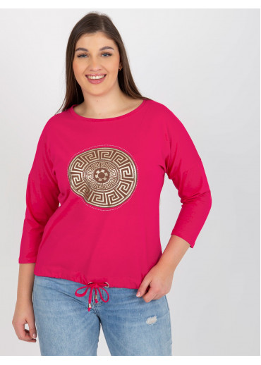 Fuchsiovo ružové tričko s potlačou