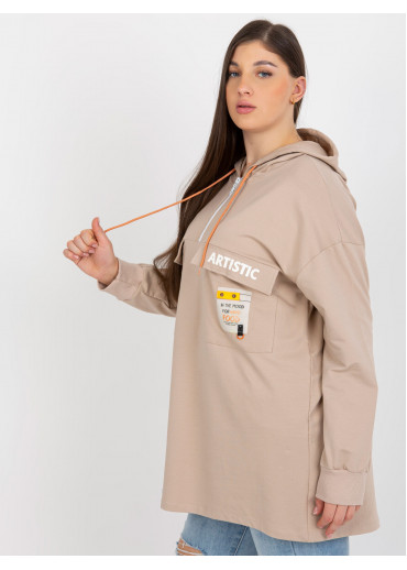 Béžovo hnedá mikina